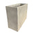 30-inch tall grey rectangular fiberstone planter with a modern stone-look finish, shown at an angle highlighting its clean lines and depth.