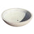 White low bowl fiberstone planter shown from an angled top perspective, highlighting its wide bowl shape and smooth stone-look finish.