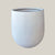 6P02T01 - White Rounded Fiberglass Planter