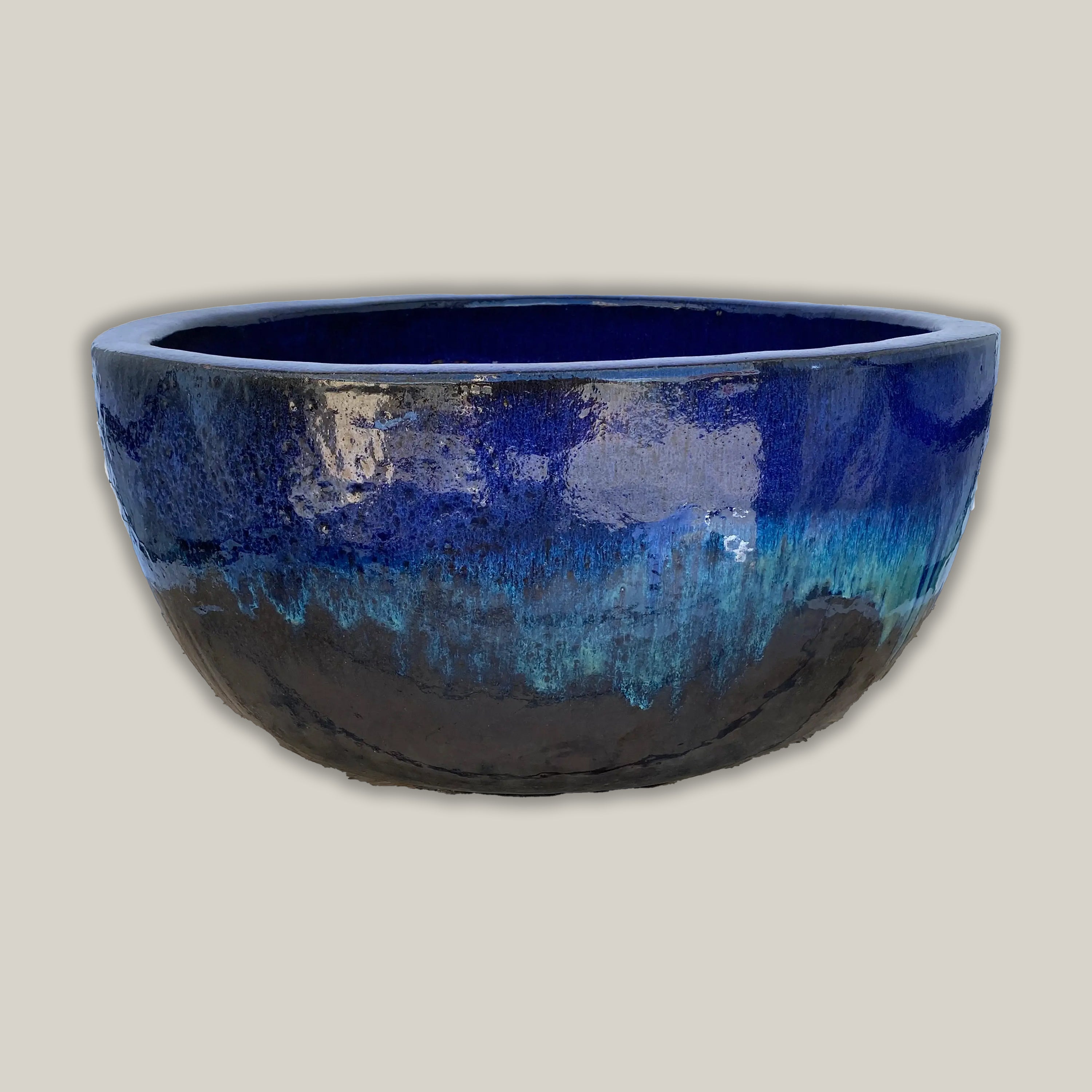 8042N30FS - Blue Tri-Color Succulent Plant Bowl - FREE SHIPPING