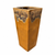Angkor/Honey Dragon wedge planter, slightly angled view with handcrafted ceramic finish, rich honey glaze, and tapered wedge profile