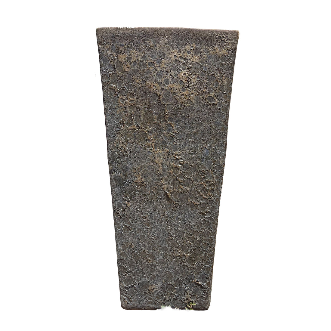 Front view of Rainforest Sand Dragon wedge planter highlighting the tapered wedge shape and textured artisan-glazed finish