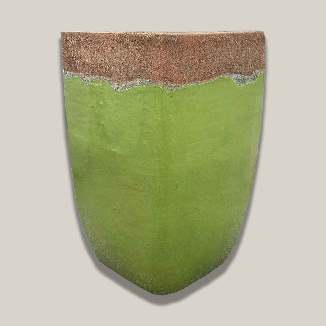 8107S42 - Angkor/Apple Green Milan Rounded Edge Square Ceramic Pot