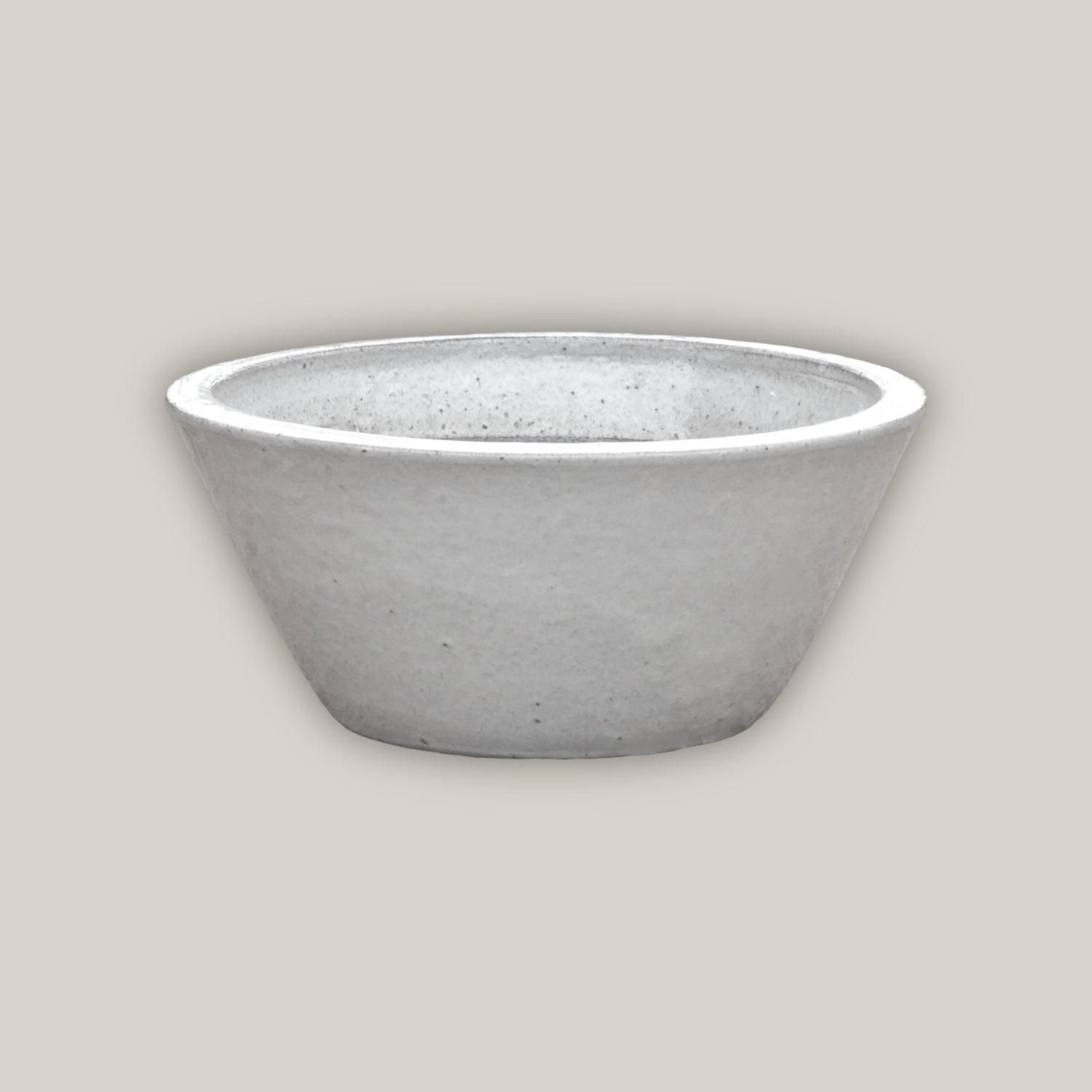 8161N12 - White Ceramic Cone Bowl Planter