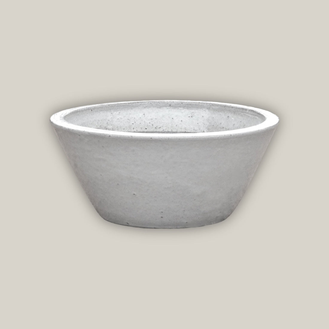 8161N12FS - White Ceramic Cone Bowl Planter - FREE SHIPPING