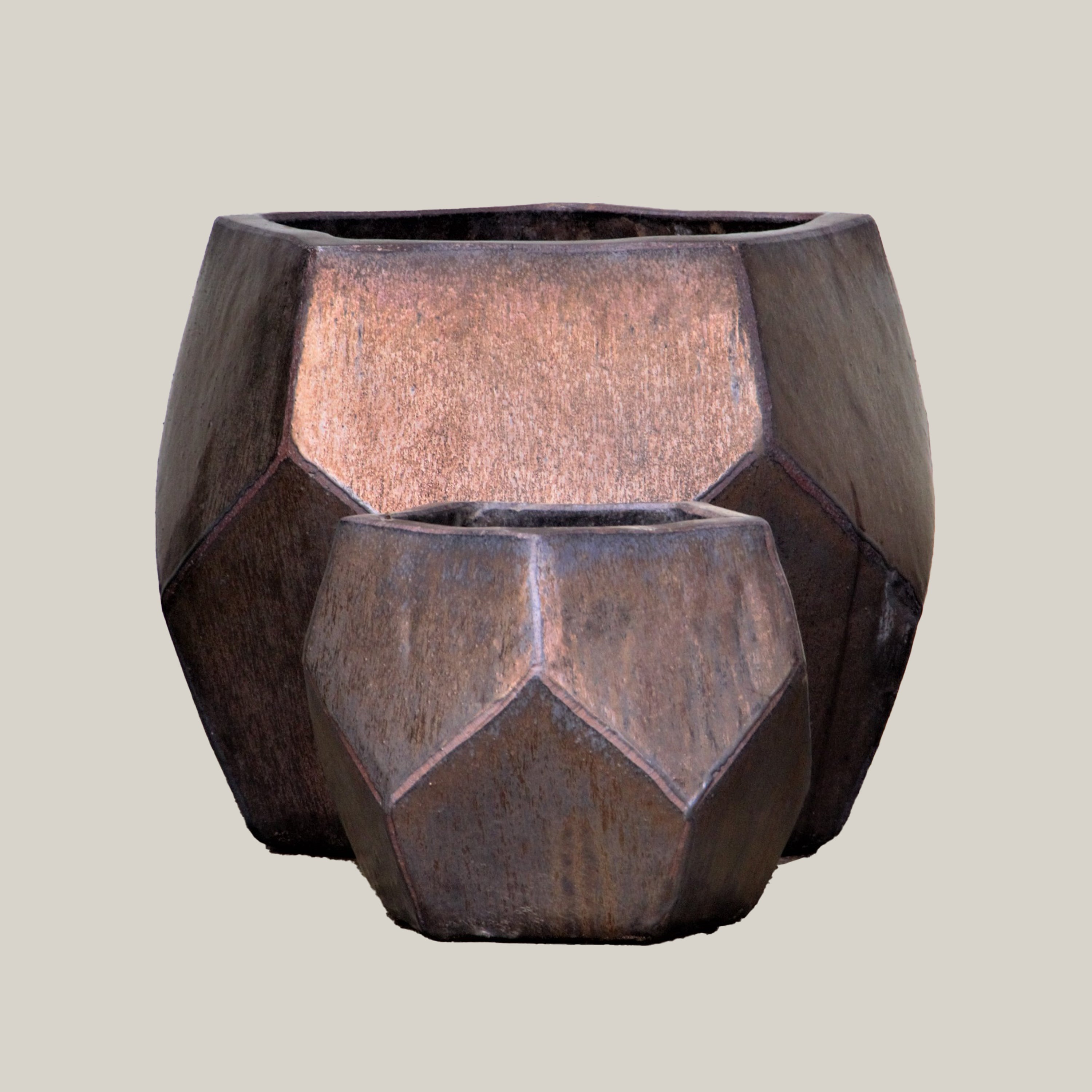 Heavy Metal Modern Geometric Pot