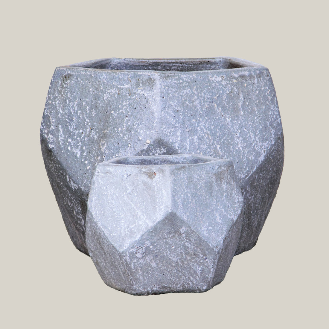Sandstone Modern Geometric Pot