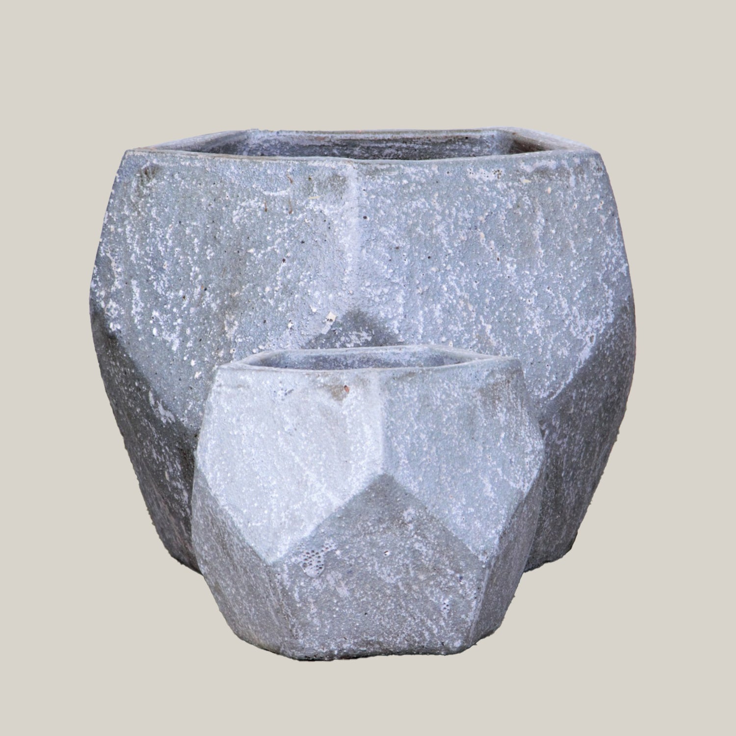Sandstone Modern Geometric Pot