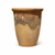 Angkor/Cream Cana ceramic pot, slightly angled view with round tapered shape and handcrafted glazed finish
