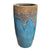 Angkor/Marble Green column ceramic planter, slightly angled view with tall cylindrical shape and handcrafted glazed finish