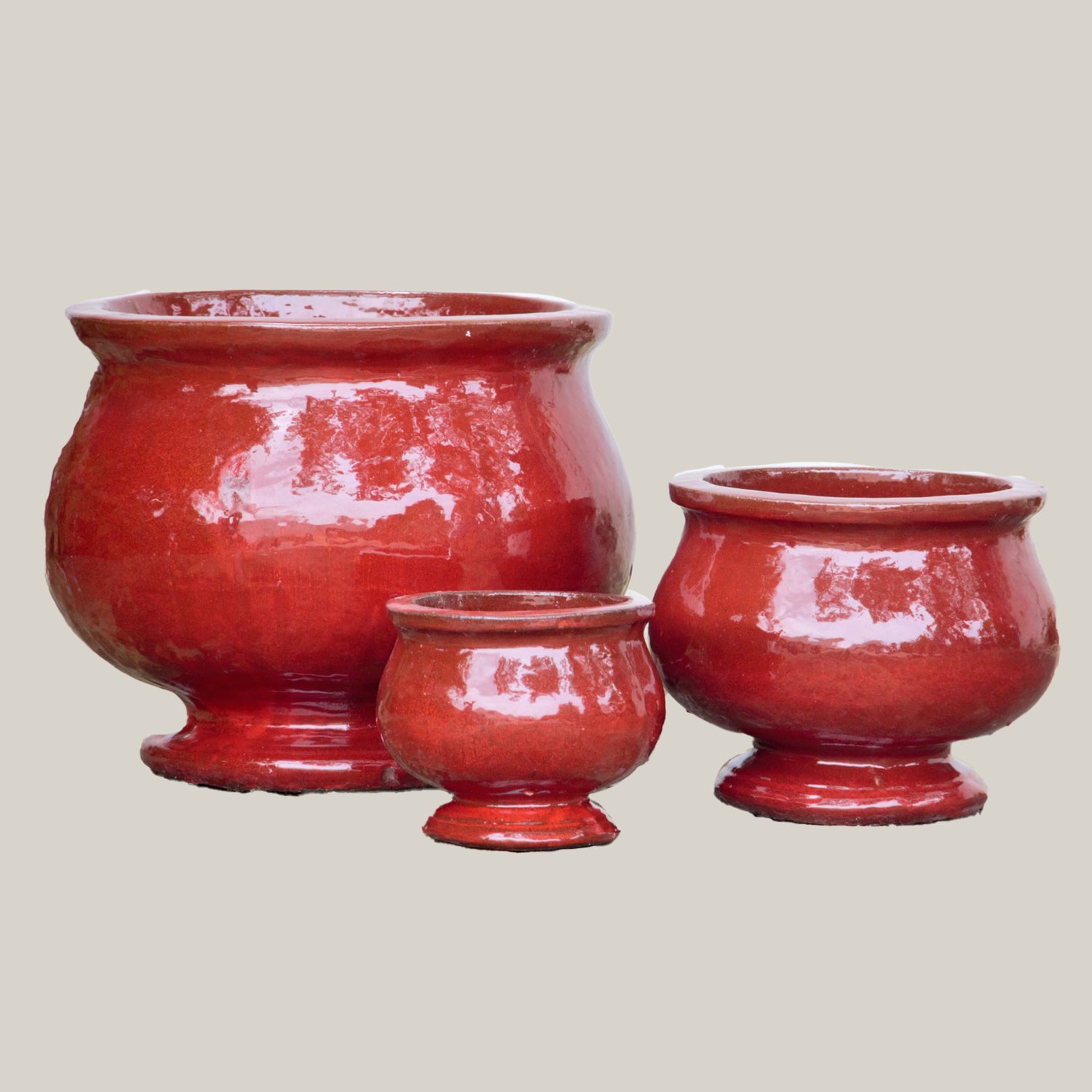 Bright Red Tavito Cup Ceramic Pot