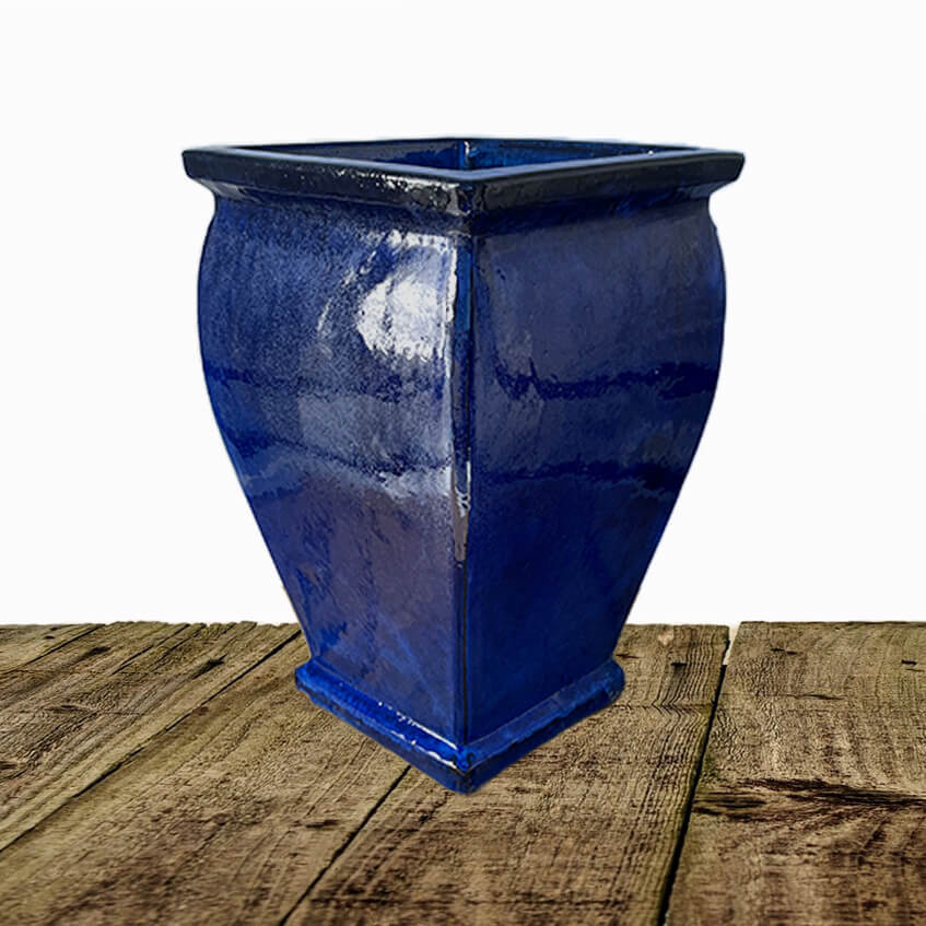 Square Garden Planter Blue | Ten Thousand Pots