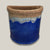 8837S51 - Angkor/Blue Half Round Ceramic Wall Planter