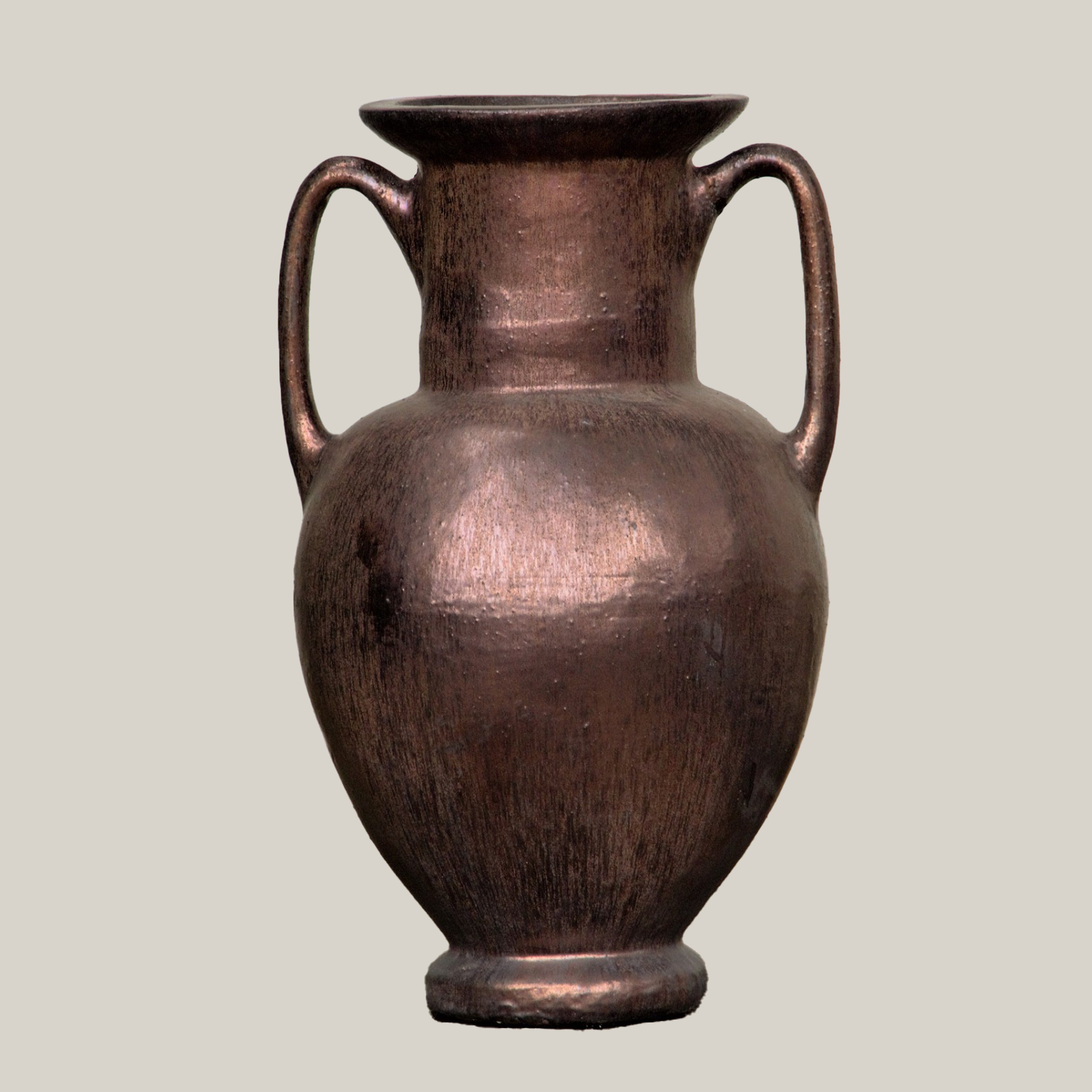 Heavy Metal Elegant Double-Handled Ceramic Vase
