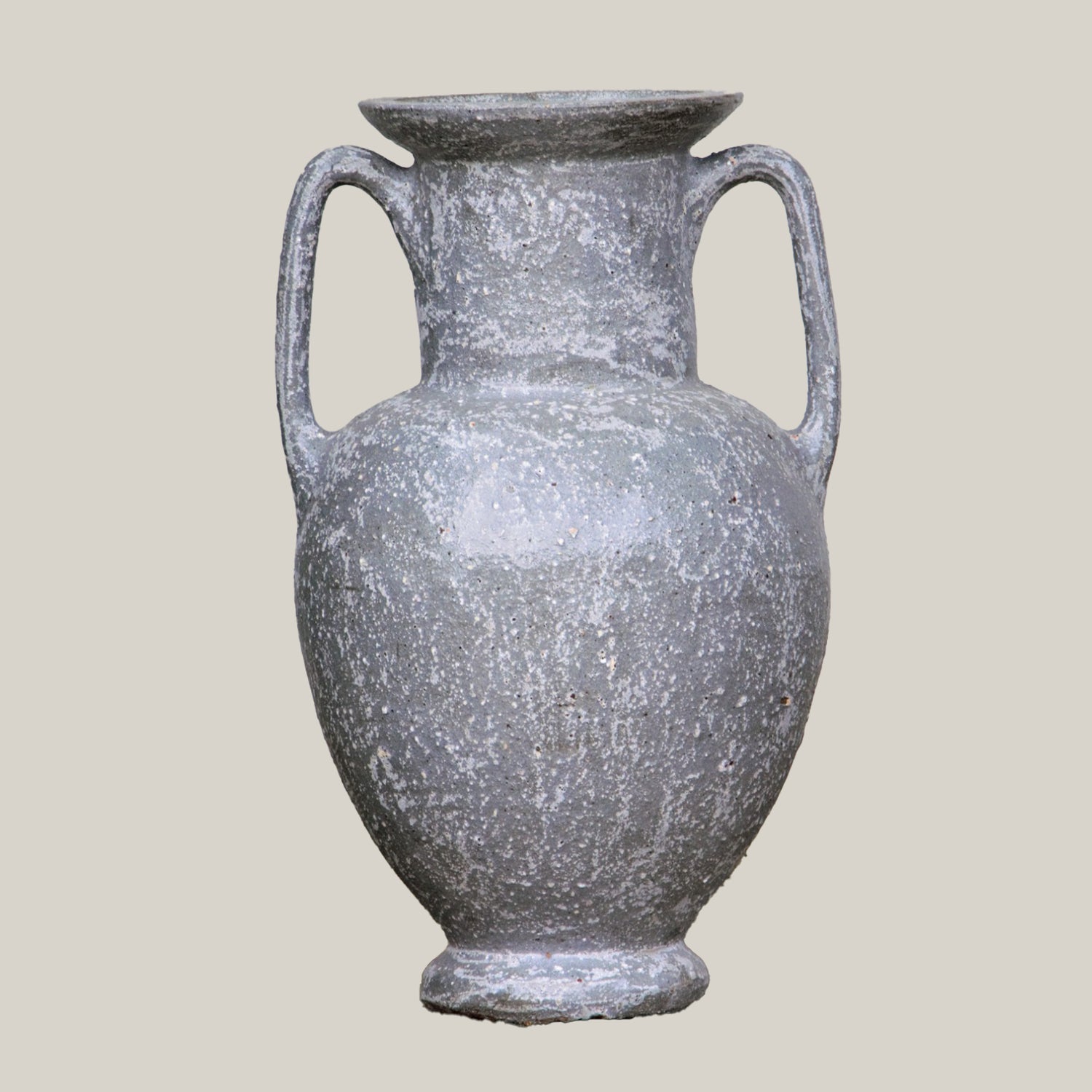 Sandstone Elegant Double-Handled Ceramic Vase
