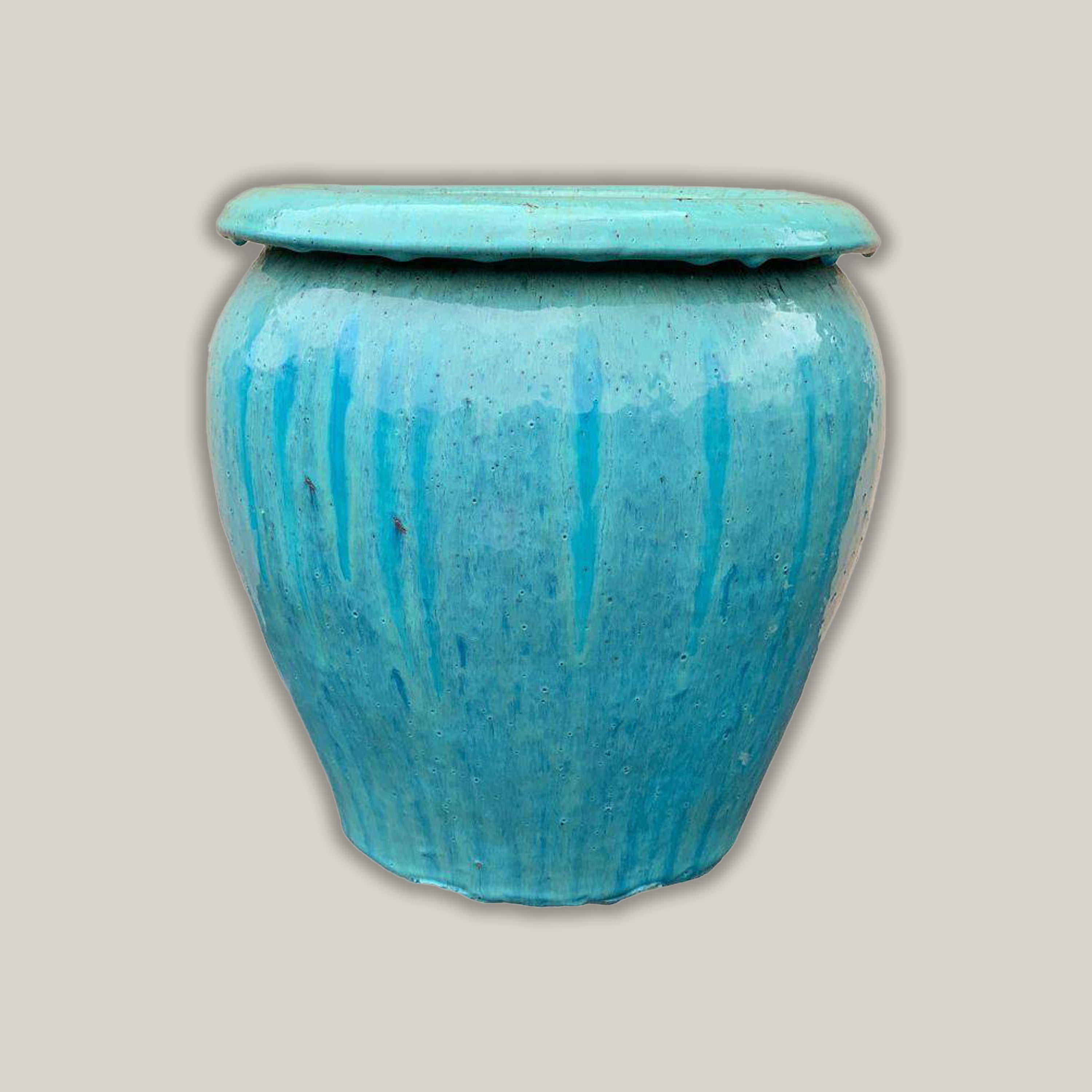 9002C3 - Aqua Phoenix Ceramic Fish Bowl Planter