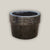 9086C13A- Mirror Black Lined Rim Round Ceramic Planter