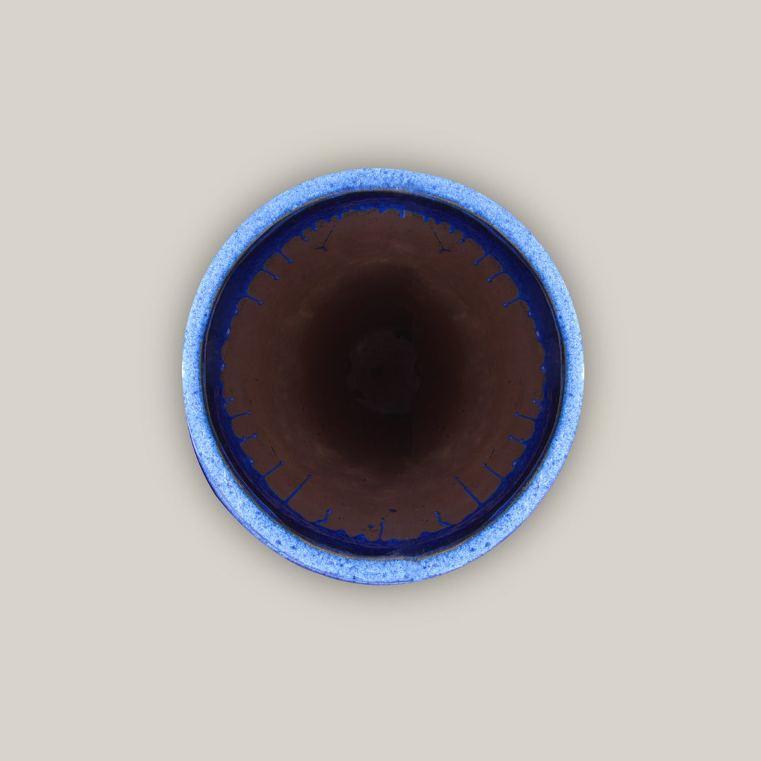 9115C1FS - Cobalt Blue Big Rim Ceramic Planter - FREE SHIPPING