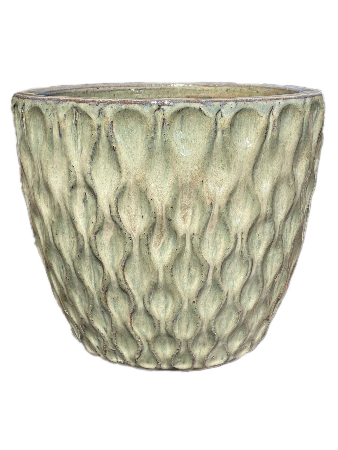 Gray Garden Ceramic Wavy Planter | Ten Thousand Pots