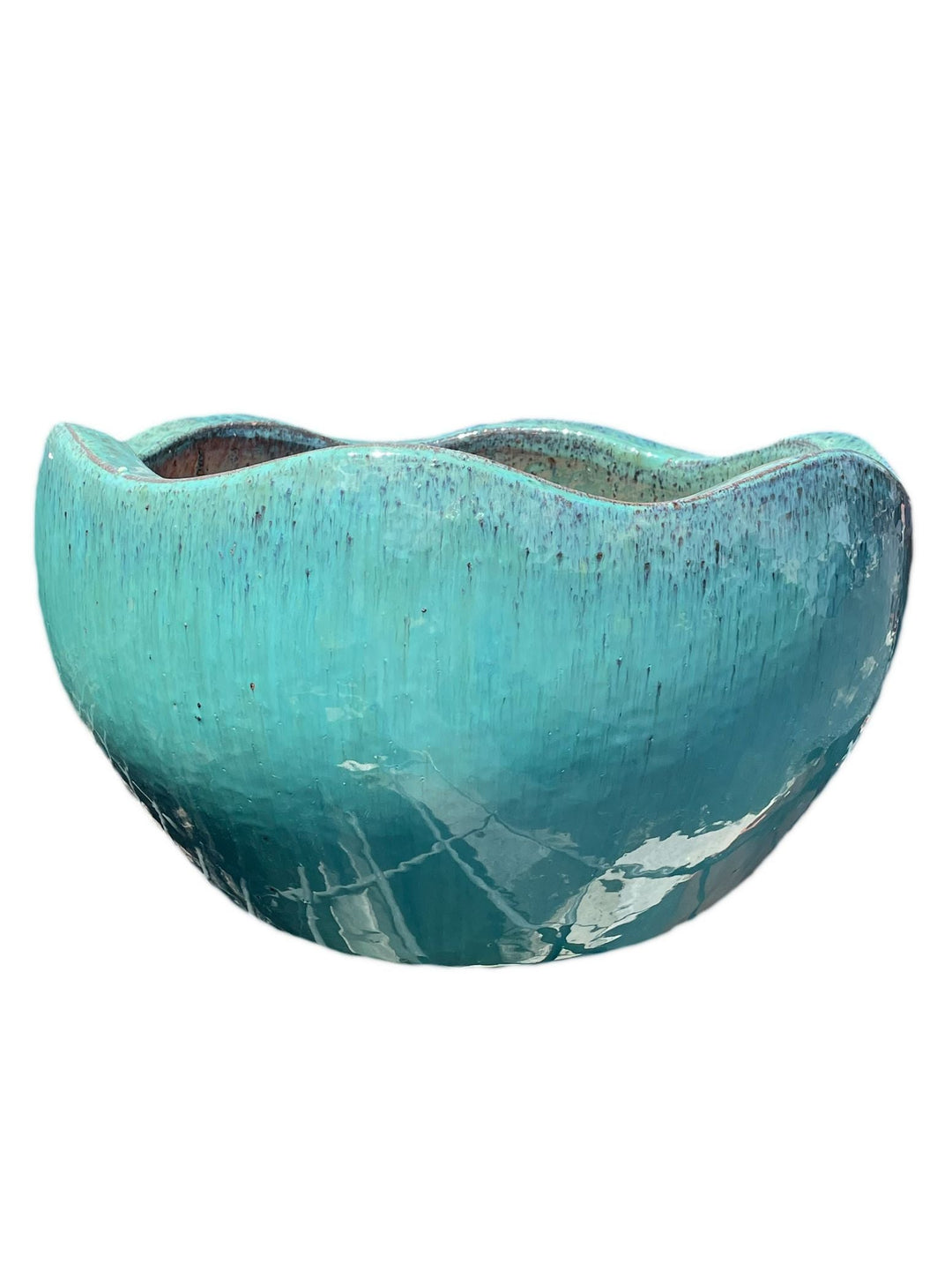 Ceramic Wavy Rim Low Bowl | Ten Thousand Pots