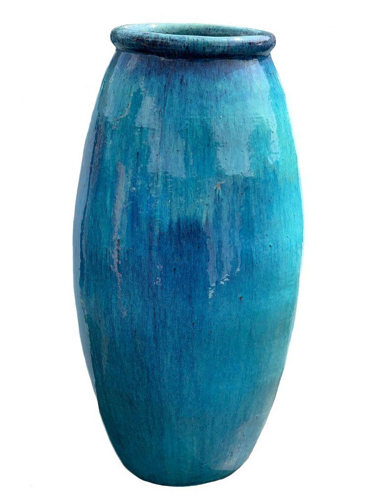 Aqua Ceramic Toggle Pot with Lip | Ten Thousand Pots