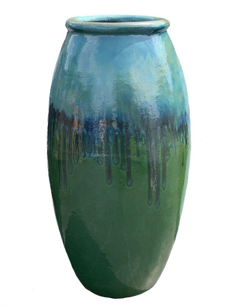 Aqua Apple Green Ceramic Toggle Pot with Lip | Ten Thousand Pots