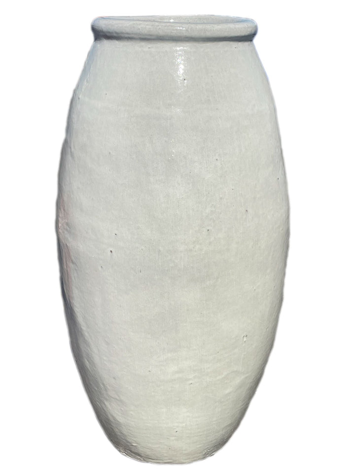 White Ceramic Toggle Pot with Lip | Ten Thousand Pots