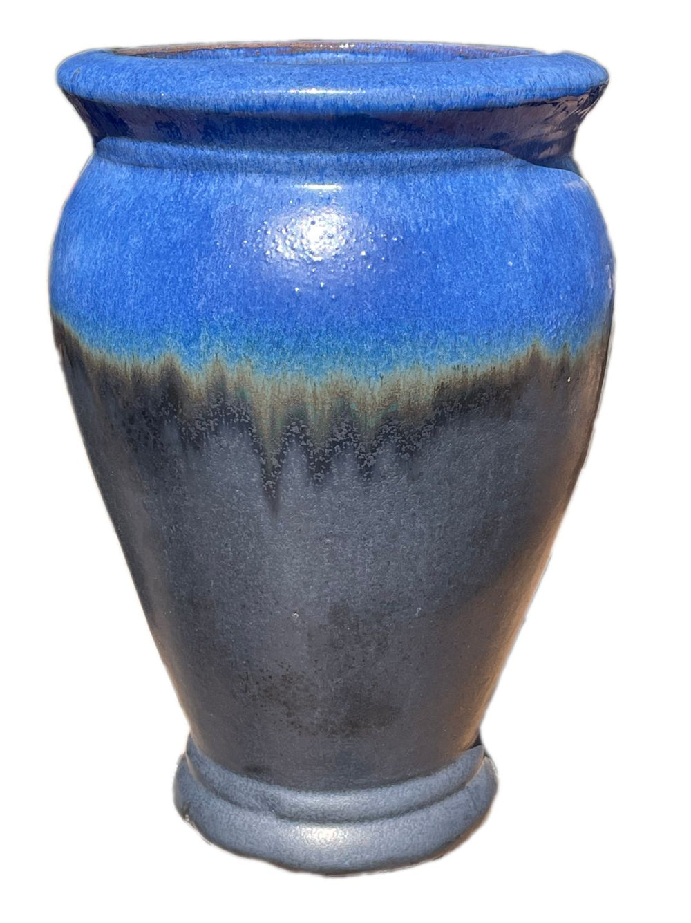 Blue, matte Black Ceramic Sanford Planter | Ten Thousand Pots