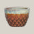 9996P45 - Cream/Copper Red Ceramic Pineapple Bowl