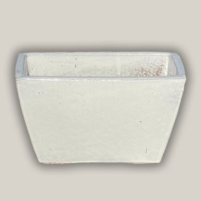 3033L4 - White Rectangular Ceramic Planter