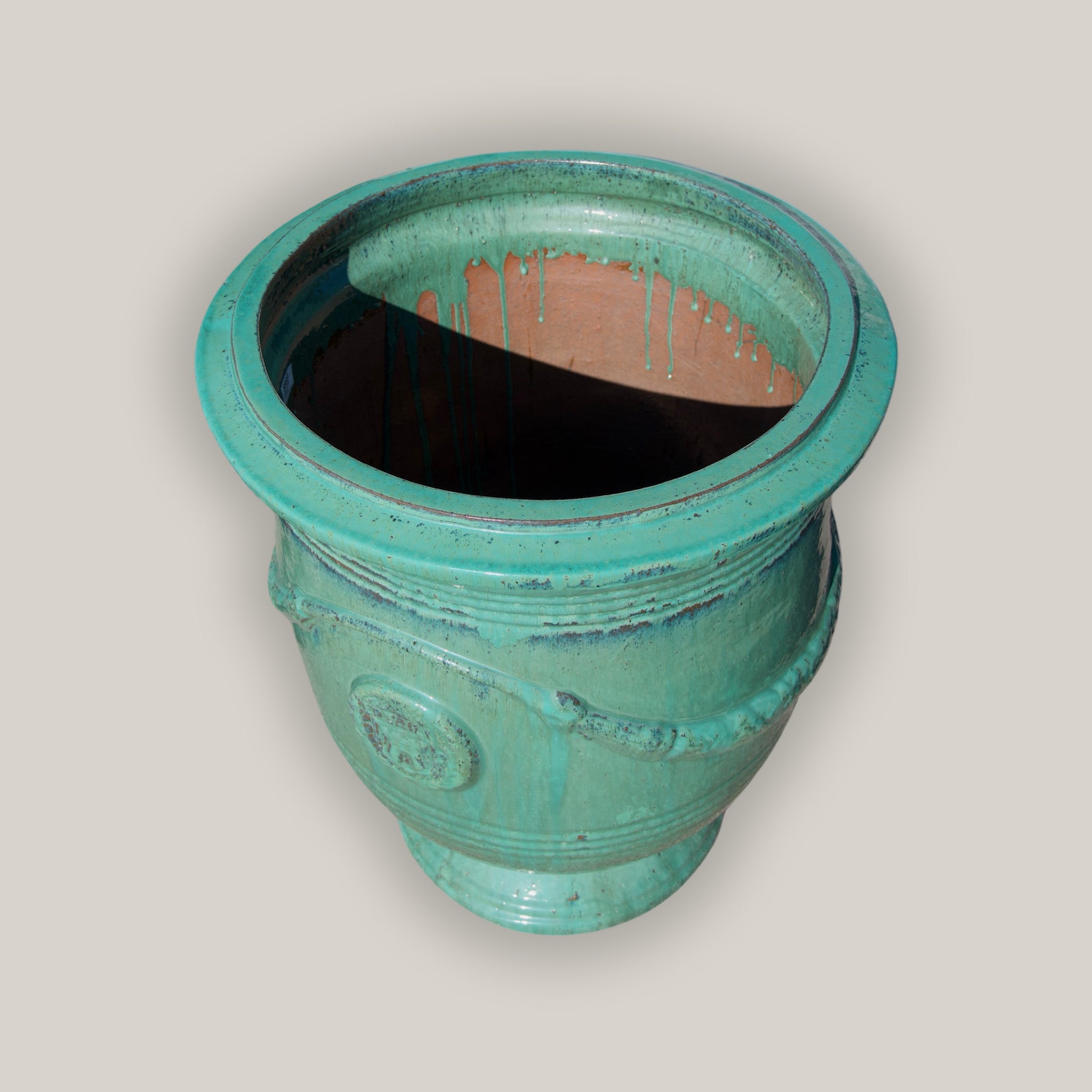 1-4023AQA - Aqua Medallion Urn-FREE SHIPPING