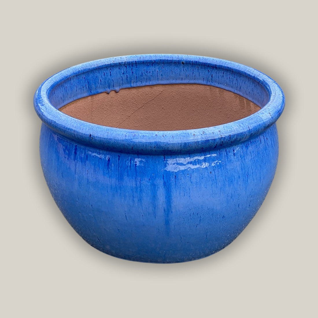 6022H47 - Blue Round Rim Low Bowl