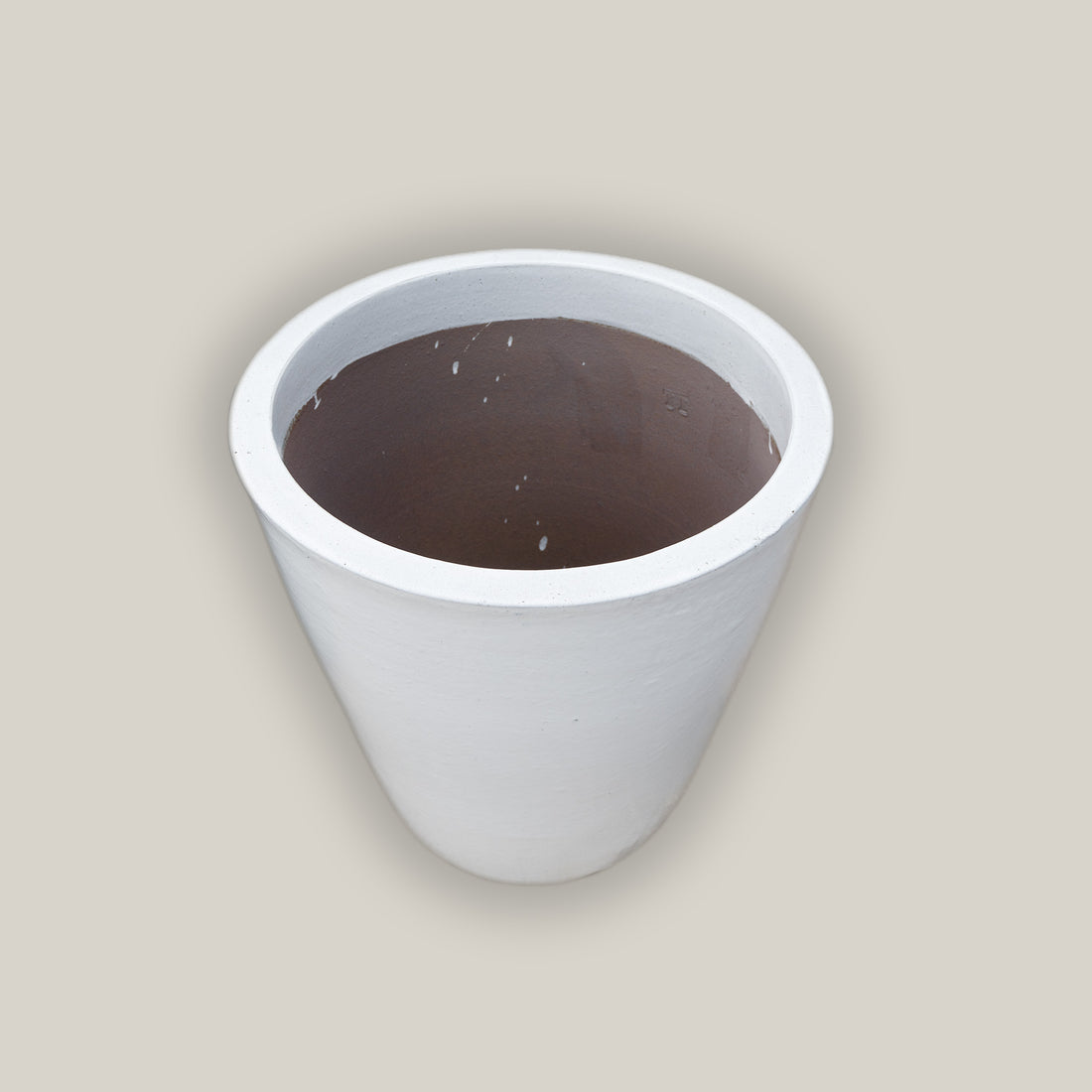 9849C16 - White Ceramic Cone Planter