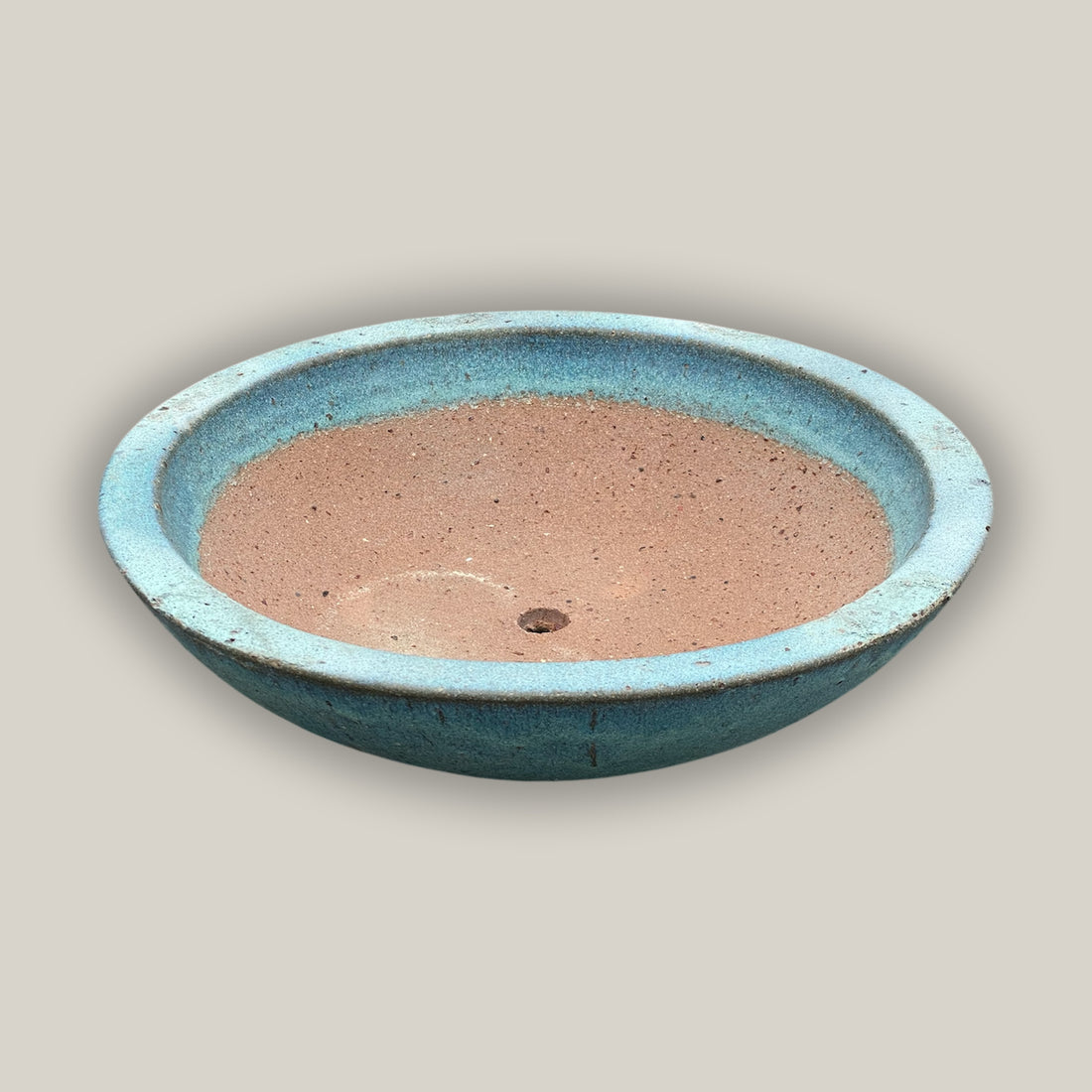 603R17FS - Matte Green Rustic Style Wide Bowl - FREE SHIPPING