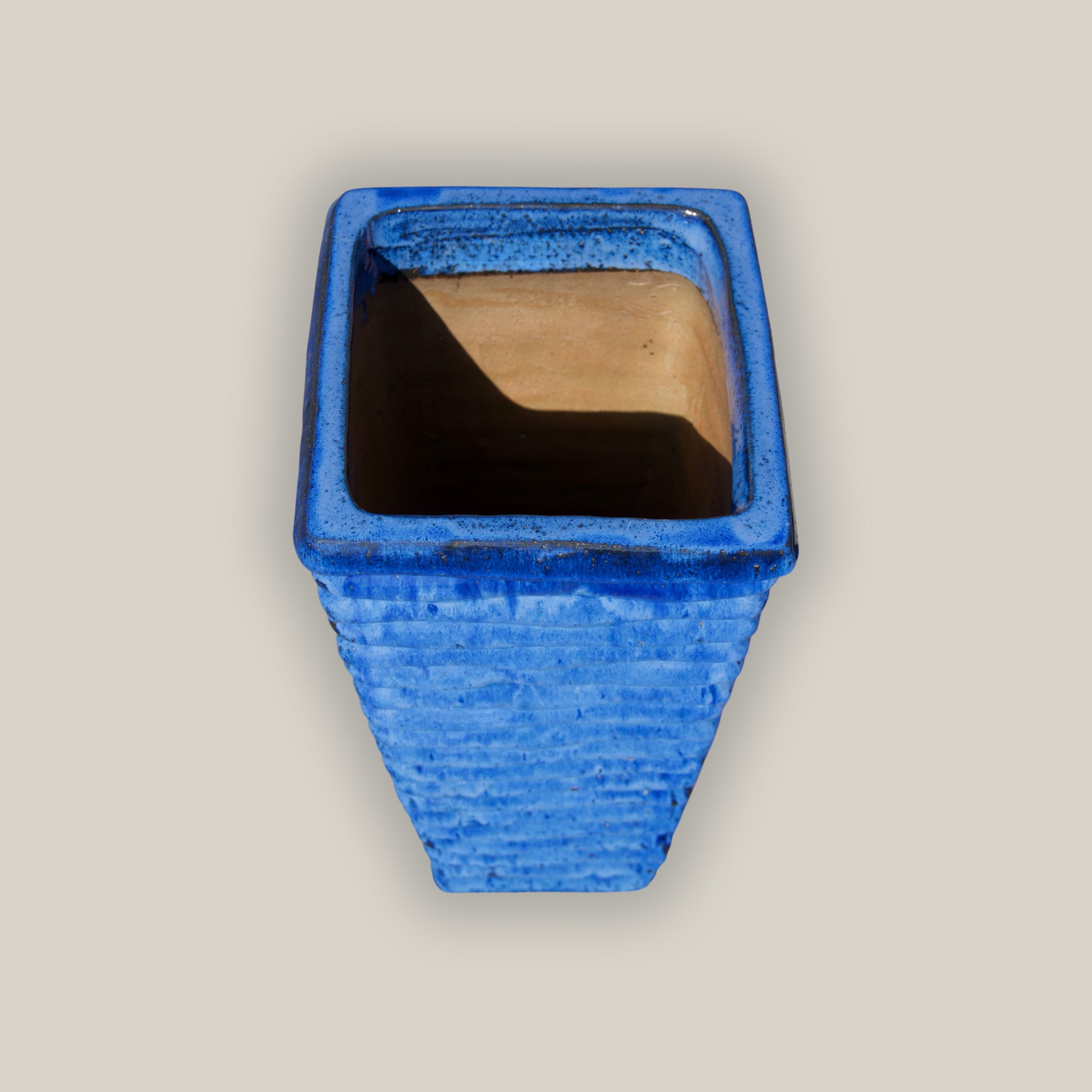 Glazed Short Rippled Planter