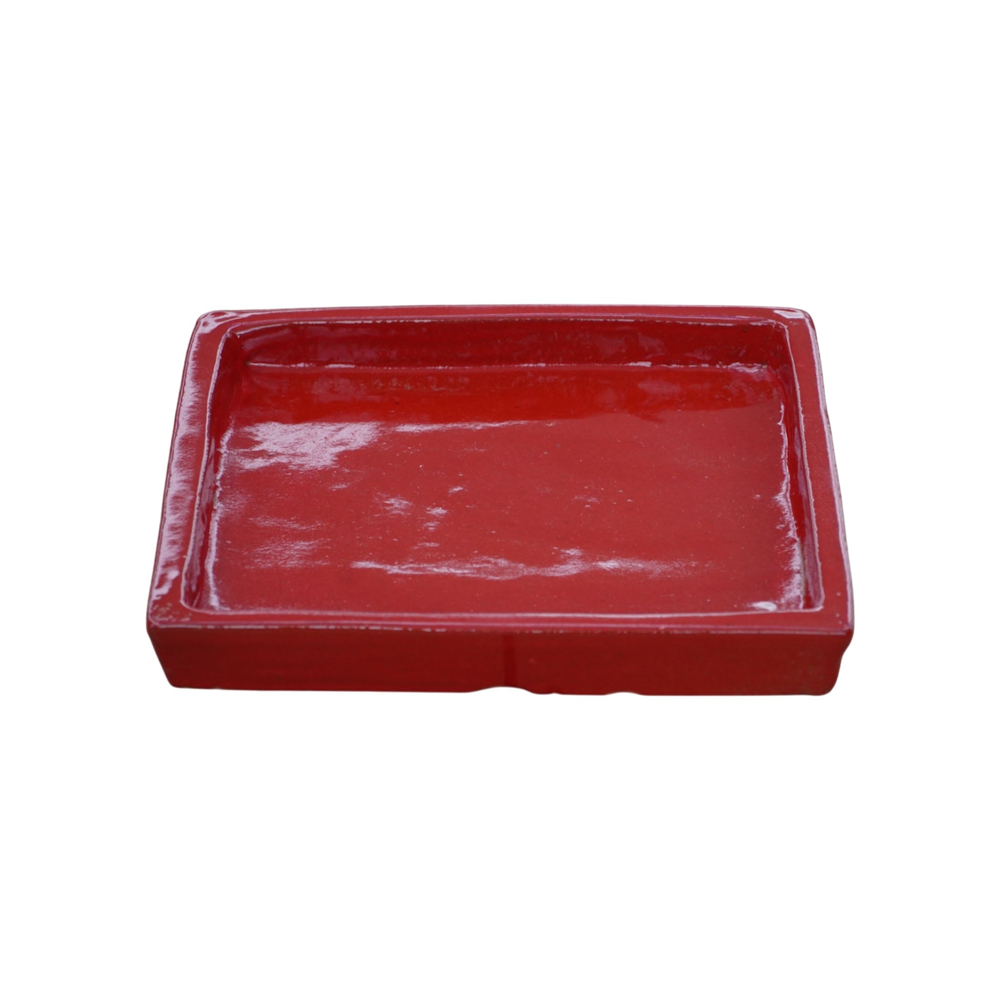 Bright Red Square Planter Saucer | Sizes 8