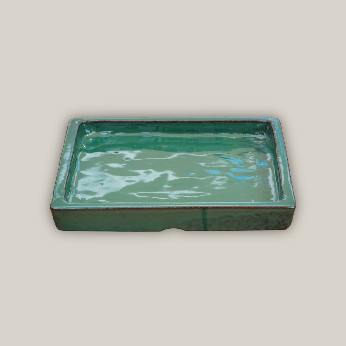 3127L5FS - Square | Jade Ceramic Plant Saucer | High Fired Ecofriendly Clay - Sizes 8"-15" - FREE SHIPPING