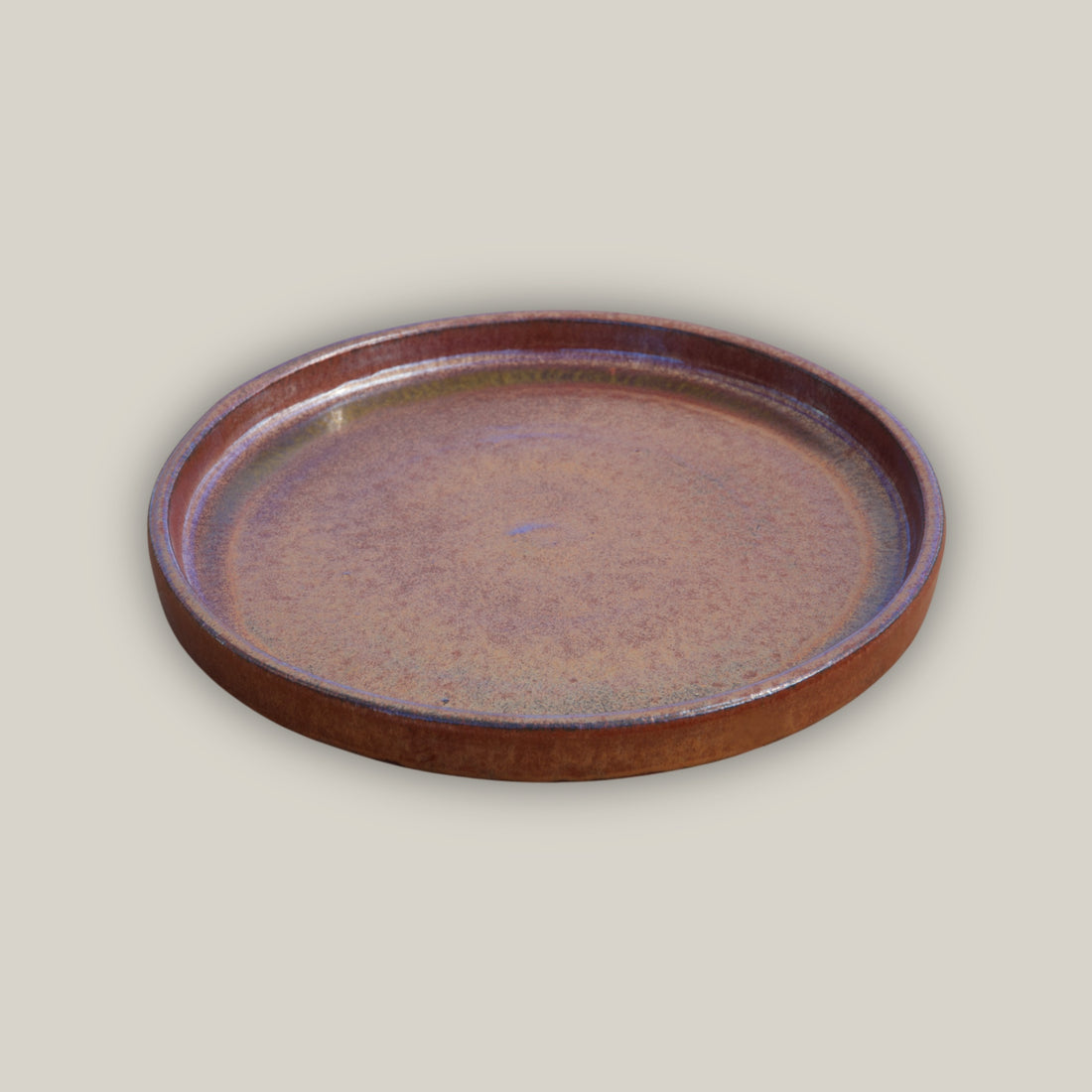 3125L9FS - Round | Oxide Ceramic Plant Saucer | High Fired Ecofriendly Clay - Sizes 8&quot;-17.5&quot;