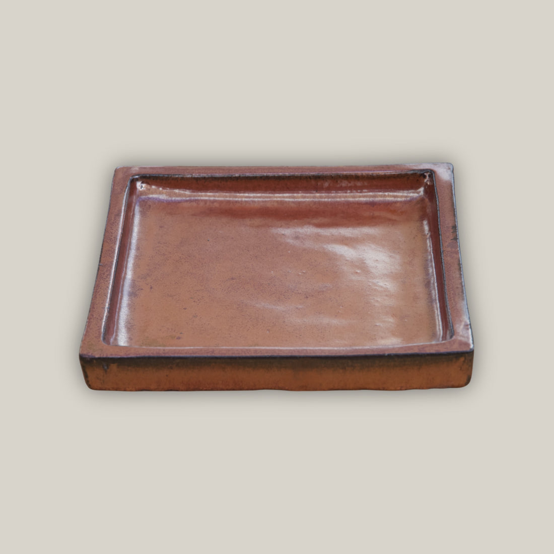 3127L9FS - Square | Oxide Ceramic Plant Saucer | High Fired Ecofriendly Clay - Sizes 8&quot;-15&quot;