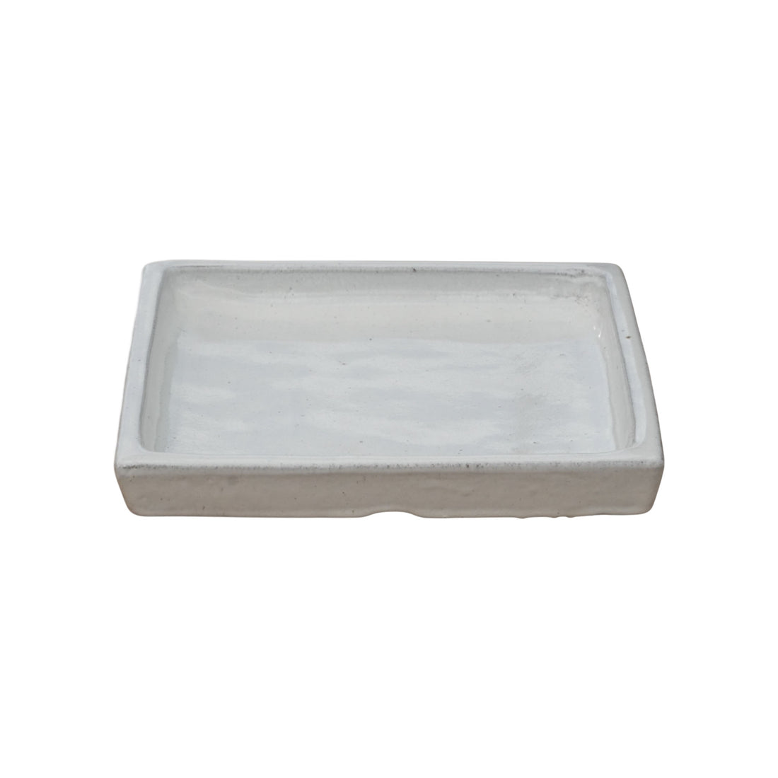 Square White Ceramic Clay Plant Saucer
