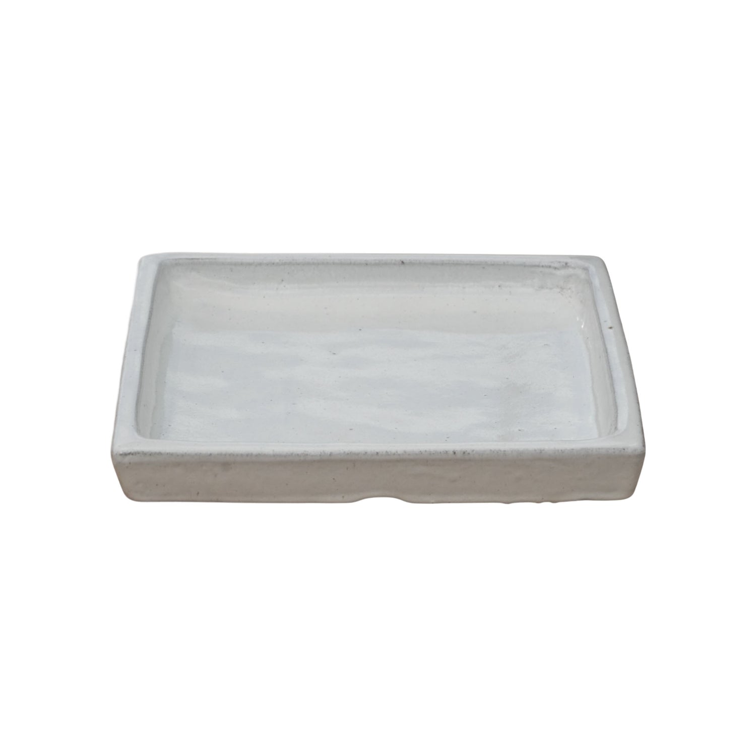 Square White Ceramic Clay Plant Saucer