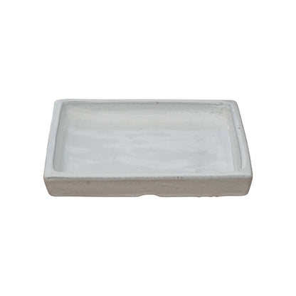 Square White Ceramic Clay Plant Saucer