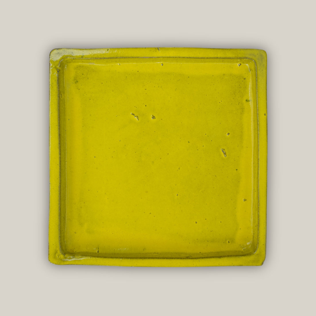 3127L38 - Square | Yellow - Ceramic Clay Pot Saucers (8"-15")