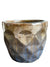 Aqua dynamic design planter with textured waffle-like pattern