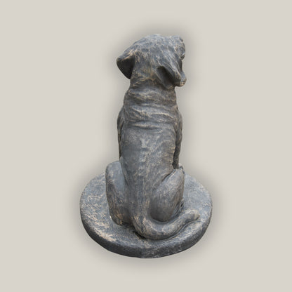Sitting Lab on Base Sculpture