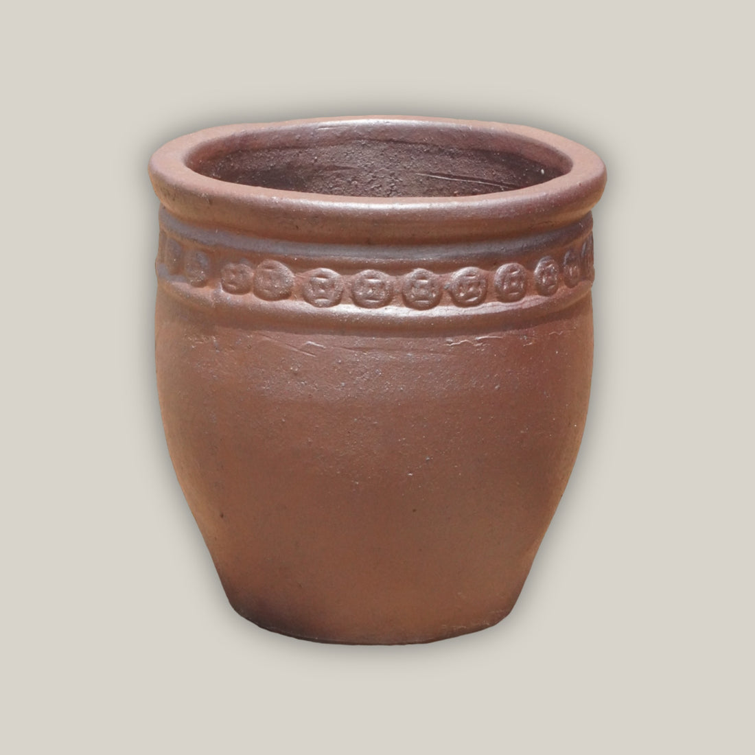 9054C32 - Rustic Unglazed Coin Pot