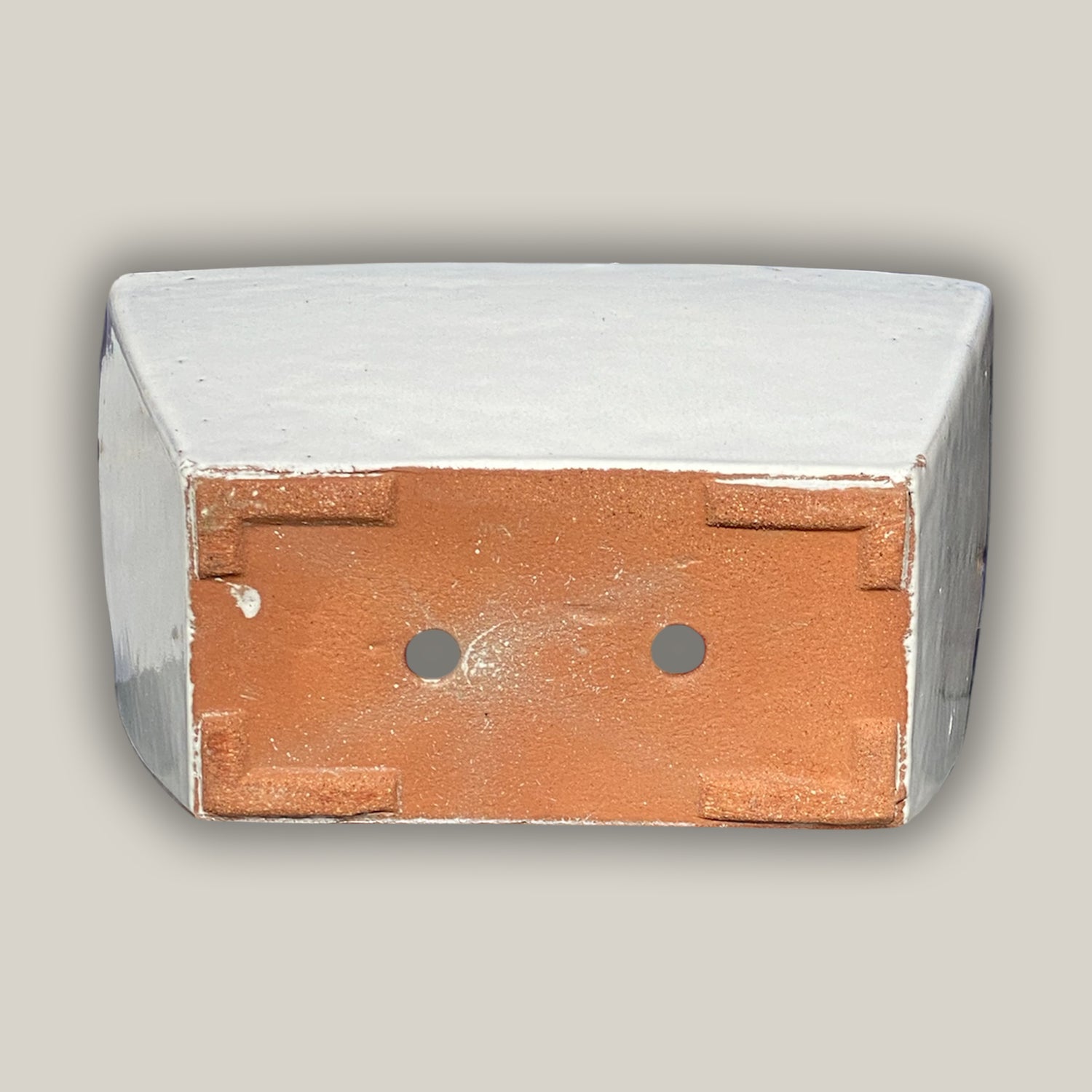 3033L4 - White Rectangular Ceramic Planter