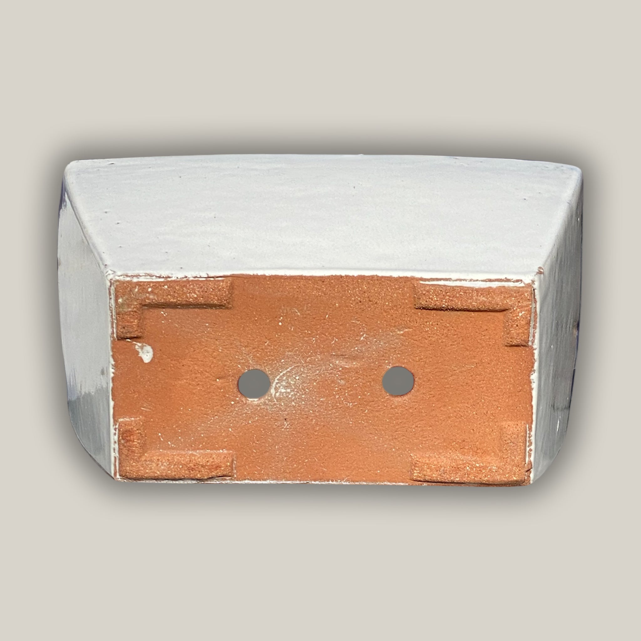 3033L4 - White Rectangular Ceramic Planter