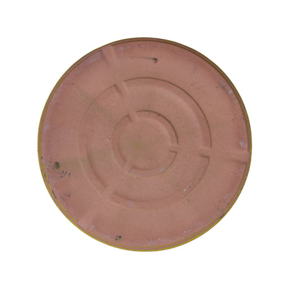 Round Atomic Yellow Ceramic Clay Plant Saucer