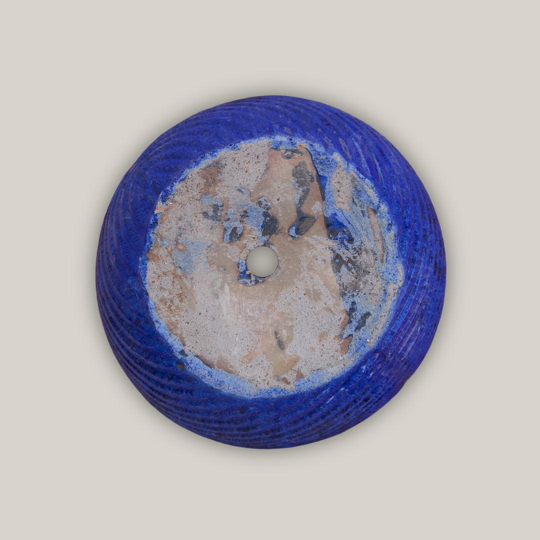 Blue Round Swirl Planter